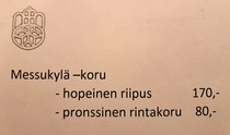 Ota yhteyttä ja tilaa koru!